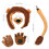 Set Costume Di Leone Con Orecchie, Naso, Coda E Per Cosplay 2