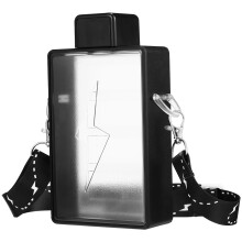 Rechteckige Sportwasserflasche Mit Tragegriff 450 Ml