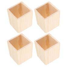 4Stk. Unbearbeiteter Holz Stiftehalter Für Desktop Organizer