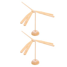 2Stk Ausgewogener Bambus Flugdrache Lernspielzeug Holz