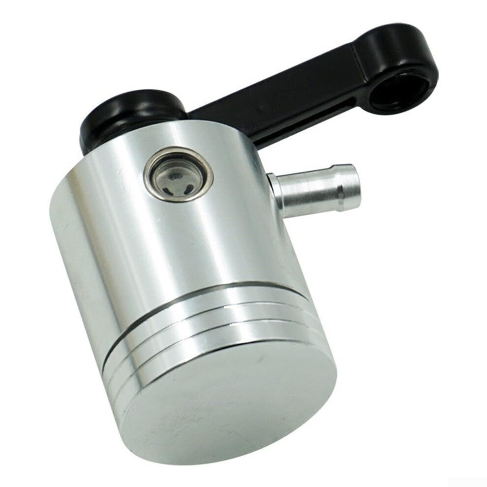 Motorcycle Brake Fluid Reservoir Aluminium Alloy For Hydraulic Clutch And Master Cylinder Silver 9105992560349