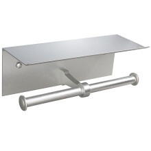 Innovativt badetilbehør, toiletpapirholder med foldbar front og hylde, førsteklasses materiale for lang levetid, pladsbesparende for hurtig