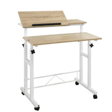 SoBuy White Ladder Shelf & Desk with Drawers