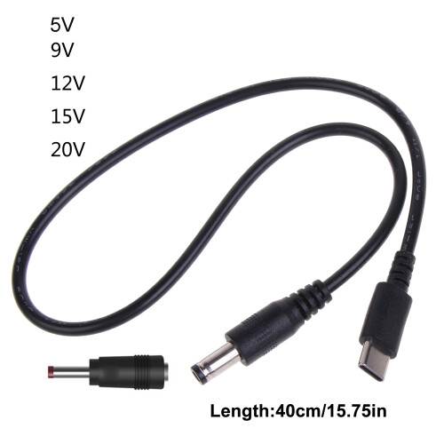 USB C Typ C auf DC 5,5 x 2,1 mm 3,5 x 1,35 mm PD-Triggerkabel-9V 2