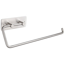 Toiletpapirholder til flere steder, unik form til moderne indretning, selvklæbende håndklædestang i rustfrit stål, nem installation, papirholder