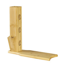 SoBuy Bambusowy uchwyt na butelki wina 34x12x32cm