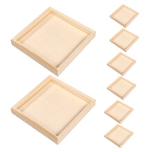 8Stk 3D Puzzle Sortierunterlage Holz Servierplatte Für Montessori