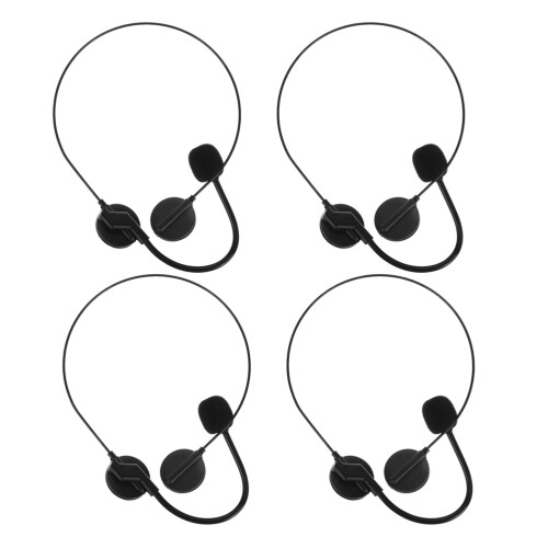 4 Stuks Hoofdtelefoon Microfoon Kostuumaccessoire Halloween Feest