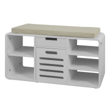 SoBuy FSR54-W Shoe Storage Bench Cabinet