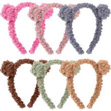 6 Stuks Bear Oren Hoofdbanden Pluizige Haar Ringen Cosplay Accessoires