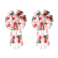 Exquisite Christmas Tree Topper Bow, Red Black Buffalo Plaid Cloth Wreath Bows, Perfect Size for Indoor Outdoor Christmas Decorations