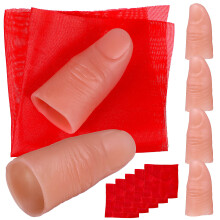 6 Sets Zauberrequisiten Seidenschals Fingermützen Bühnenauftritte