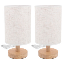2Stk. Nachttisch Lampe Retro Für Schlafzimmer