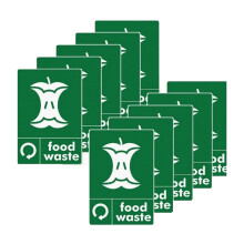10 Pack Recycling Bin Stickers, Self Adhesive Vinyl, Waterproof General Trash Stickers, Removable Mixed Recycling Signs, for Outdoor Kitchens.