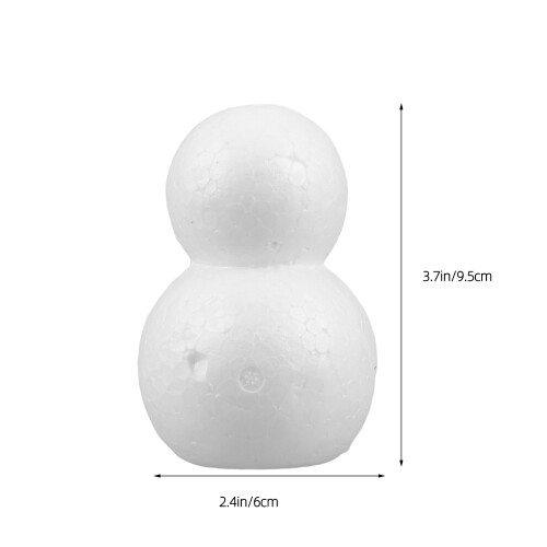 15 Stuks Kerstmis Sneeuwman Foam Craft Wit Polystyreen 9,5 Cm 1