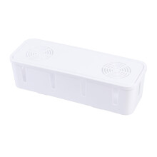 Multi Steckdose Sicherheitsbox Gegen Kabelorganizer Weiß