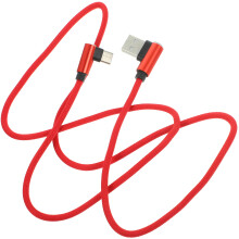 1M Rechtwinkliges Type-C Kabel Geflochten 2,4 A 90 Grad Für Telefon