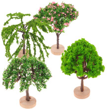 4Stk Miniaturbaum Modell Kunststoff Für Sandtisch Bonsai