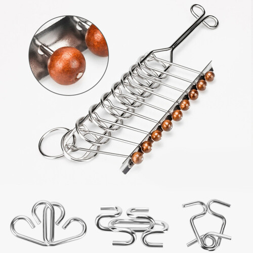 20St Chinesisches Ring Puzzle Ring Verschluss Lernspielzeug 1