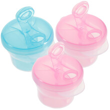 3 Pièces Boîte Rotative Pour Poudre De Lait Bébé Rose Orange