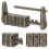 Serrure Combinée Vintage En De Zinc Pour 3