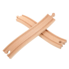 2 Piezas De Tren Madera Rieles Para Niños Juguetes