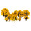 20Pcs Model Scenery Landscape Trees 3Cm-8Cm Orange 4
