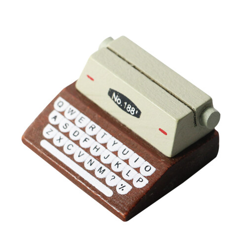 Miniature Typewriter Model For Doll House Accessories 1