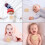 De Tarjetas Mensuales De Para Bebés, Discos De 5