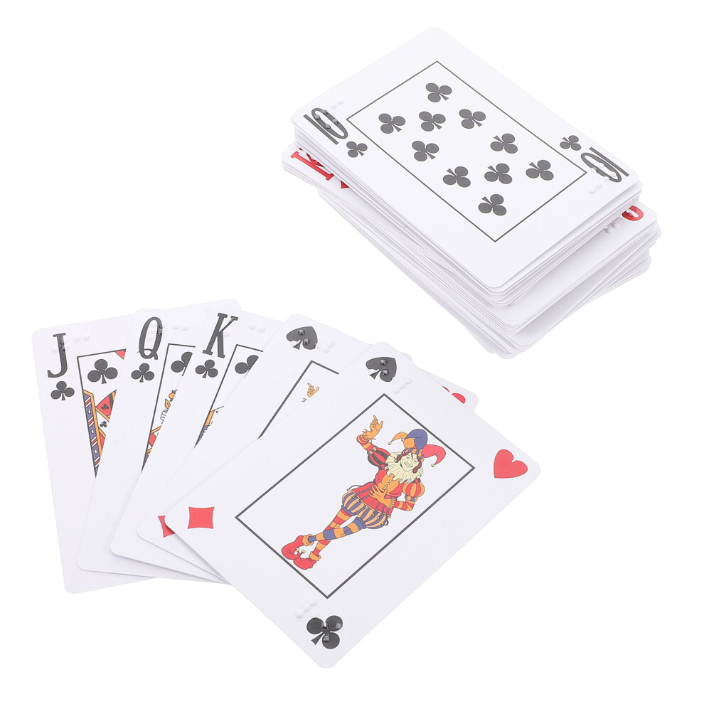 Ohphcall Braille Playing Cards Large Print For Blind Impairment Entertainment