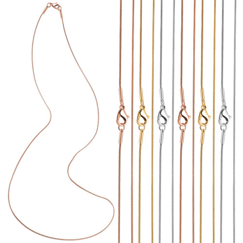 12 Unidades De Collares Inoxidable Con De Langosta 1