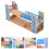 One Set Wooden Train Tracks With Bridge Model Toy 3