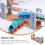 One Set Wooden Train Tracks With Bridge Model Toy 11