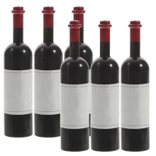 6 Piezas Vino Miniatura Escala 1:12 Para Casa Muñecas