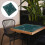 1Pc Mah-Jongg Table Mat Green Thickened Square Cover 8