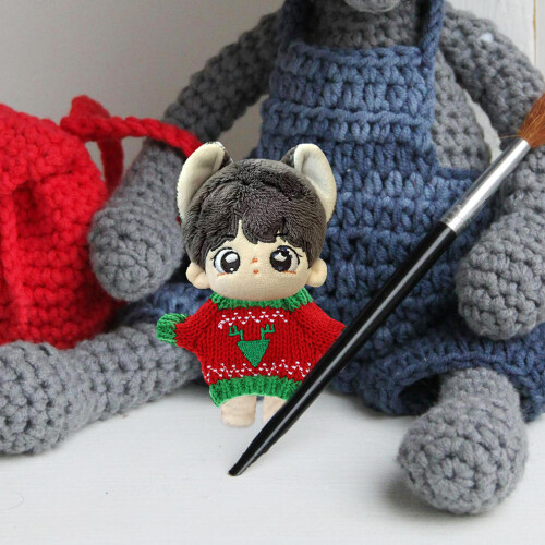Mini Pull Fait Main Pour Miniature Vêtements Décor 2