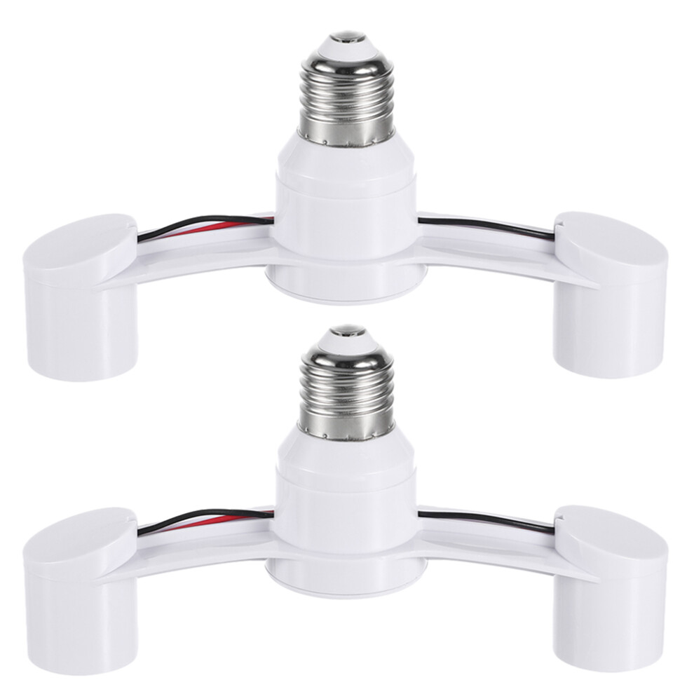 2Pcs E27 To E27 Socket Splitter Adapter For Led Bulbs Light/White 3547807111715