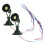 2Pcs Mini Railroad Signal Lamp For Sand Table Decor 2