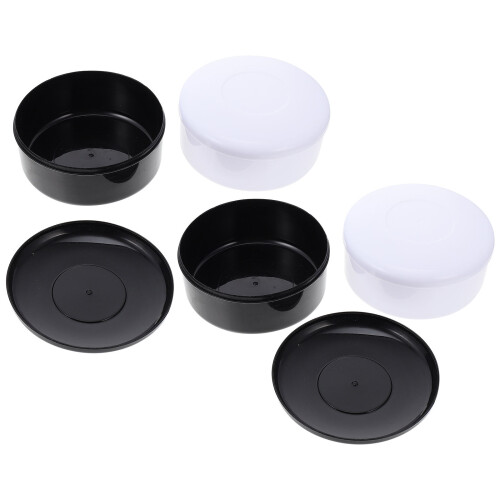 4Boxes Go Chess Pieces Storage Pot Plastic Holder Black White 2