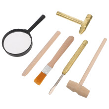 One Set Kids Science Kit With Hammer Brush For Dinosaur Digging