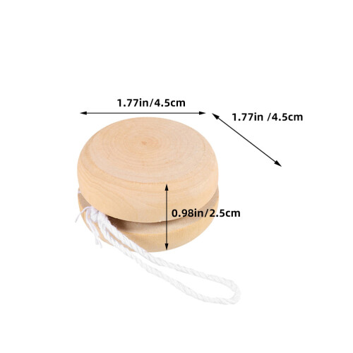 3Pcs Unfinished Wooden Yo-Yo Balls For Diy Projects 2