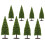8Pcs Micro Model Trees Miniature For Woodland Scenery Diy Craft 5