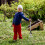 Telescopic Metal Rake Adjustable For Leaves Lawn Yard 4