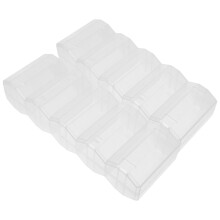 2Pcs Clear Plastic Poker Chip Box With Lid For Storage