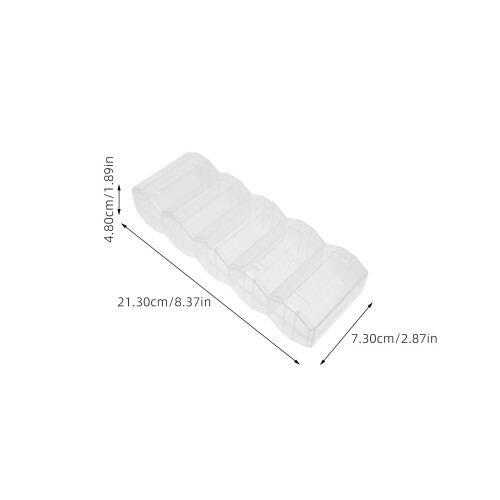 2Pcs Clear Plastic Poker Chip Box With Lid For Storage 2