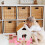Mini House Wooden Dining Set Table Chair Display Unit Vase 7