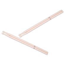 2Pairs Maple Wood Drumsticks 5A Smooth Polished Beet for Music Playing