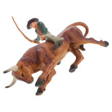 Set Of Realistic Cowboy Bullfighting Statue Toys