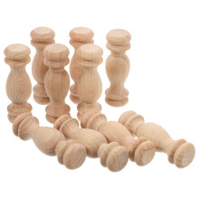 10Pcs Unfinished Wood Staircase Spindles For Diy Home Decor Crafts