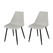 SoBuy 2 krzesła żelazne z plastikowym siedziskiem 45x53x78cm
